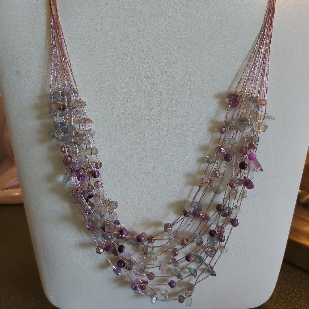 Multi Layer Gemstone Necklace
